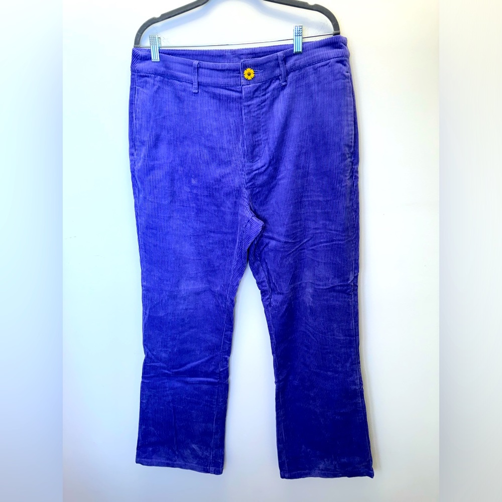 Vibrant Yitai purple corduroy pants